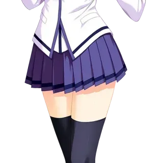 😀 426f8ddf Anime, Rock, Schuluniform, Mädchen, Overknees, Beine telegram sticker