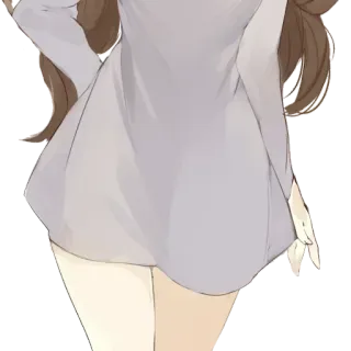 😏 8fed5e12 Anime, Mädchen, Rückansicht, Kleid, Cartoon, Süß, Frau telegram sticker