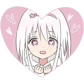 😍 12f39915 anime girl, heart, kawaii, cute, blush telegram sticker