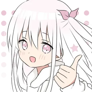 👍 4b756450 anime girl, cartoon, cute, thumbs up, manga, kawaii telegram sticker