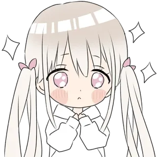 😻 a9f608e8 anime girl, chibi, cute, kawaii, cartoon, manga, girl telegram sticker