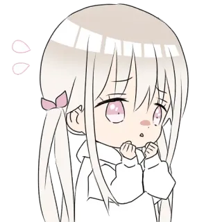 😢 c22c94fe anime, girl, cute, chibi, manga, character telegram sticker