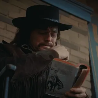 😭 e7982803 男, 帽子, ウエスタン, カウボーイ, 読書 telegram sticker