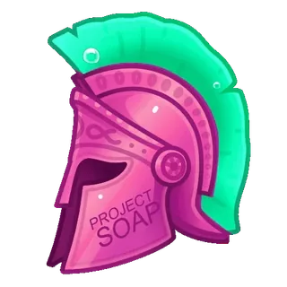 ⚔️ f2187dc9 PROJECT SOAP elmetto, spartano, guerriero, progetto sapone, rosa whatsapp sticker