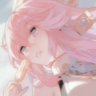 🌸 cd8b3448 Yae Miko Genshin Impact yae miko, genshin impact, anime, jeu vidéo, fanart, personnage whatsapp sticker