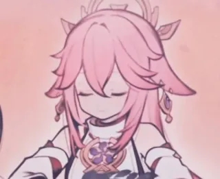 🌸 e5027e81 Yae Miko Genshin Impact Anime, Genshin Impact, Yae Miko, Jeu vidéo, Mignon whatsapp sticker