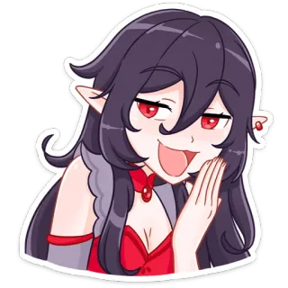 😄 4107a9fb Chica anime, Dibujos animados, Fantasía, Elfo, Alegre telegram sticker