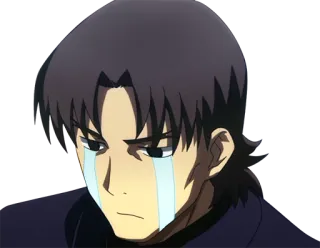 😭 be5c7177 アニメ, 泣く, 悲しい, 涙, 男, 感情 telegram sticker