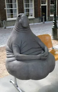 😐 f36e9ab4 тюлень, статуя, животное, скульптура telegram sticker