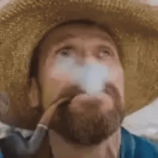 😐 183d30c5 Vincent van Gogh fumar, pipa, Van Gogh, retrato, artista telegram sticker