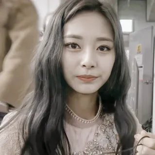 🖱 76230601 Tzuyu kpop, piosenkarka, twice, idol, celebrytka, kobieta, portret telegram sticker