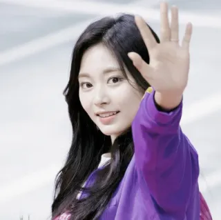 🖱 cfec4fed kobieta, osoba, uśmiech, ręka, K-pop telegram sticker