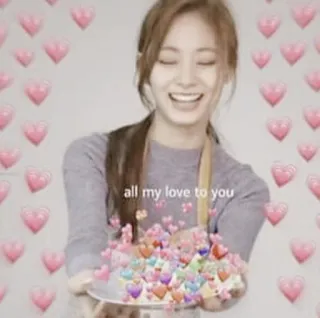 🖱 fd171ba4 all my love to you miłość, serca, pozdrowienia, ciasto telegram sticker