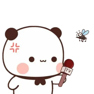 🐻 0af7a2bd TV パンダ, 漫画, 怒り, テレビ, ニュース, 報道 telegram sticker