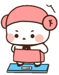 🐻 ec5404d7 漫画, かわいい, 体重計, キャラクター, ピンク telegram sticker