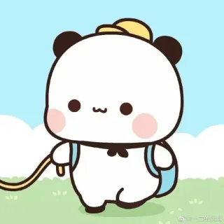 🤔 56b69495 Панда, Милый, Мультфильм, Животное, Рюкзак, Каваий whatsapp sticker