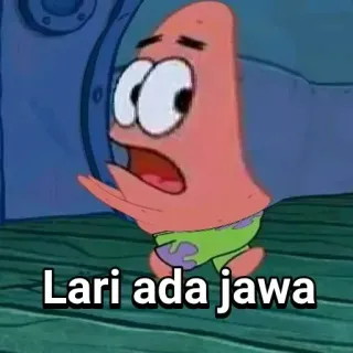 🏃 79b8f70b Patrick Star Spongebob Squarepants Lari ada jawa patrick estrella, bob esponja, dibujos animados, meme, gracioso whatsapp sticker