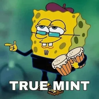 🏃 8ffe8784 Spongebob TRUE MINT bob esponja, dibujos animados, gracioso, meme, nuevo whatsapp sticker