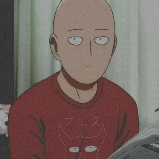 📎 0495c96e Saitama One-Punch Man ブルズ anime, one-punch man, saitama, hero, bald, character telegram sticker