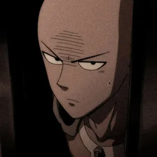 📎 0831cb29 Saitama One Punch Man anime, one punch man, saitama, character, serious telegram sticker