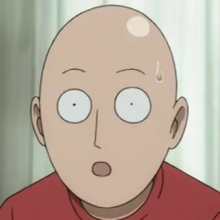 📎 4ee3b5c0 Saitama One-Punch Man Saitama, One-Punch Man, anime, manga, hero, bald, shocked telegram sticker