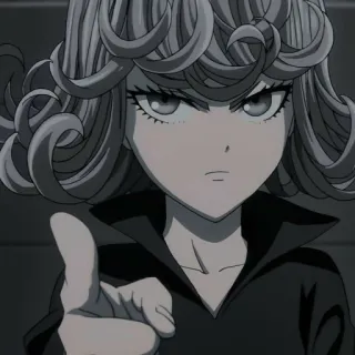 📎 c9c64f0e Tatsumaki One-Punch Man anime, character, Tatsumaki, One-Punch Man, esper, hero, serious telegram sticker