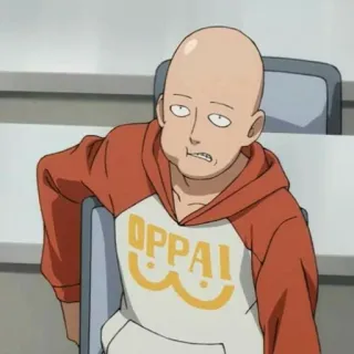 📎 e19c0f20 Saitama One-Punch Man OPPAI anime, one-punch man, saitama, hero, oppai, manga, funny, bald telegram sticker