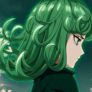 📎 ea9afb3b Tatsumaki One-Punch Man anime, one-punch man, tatsumaki, esper, green hair, powerful, character, fictional telegram sticker