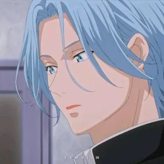 🔵 1732b5d6 Reki Kyan SK8 the Infinity 动漫, 喜屋武历, 无限滑板, 蓝发, 男性, 肖像 telegram sticker