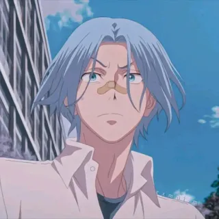 🔵 266bd1fd 动漫, 角色, 蓝发, 贴纸 telegram sticker