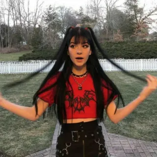 🔨 3c6d7c24 goth, frau, mode, emo, teenager, mädchen telegram sticker