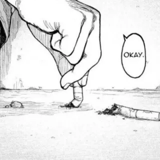 🚬 7c0ab9fc OKAY. Merokok, Rokok, Oke, Manga, Tangan telegram sticker