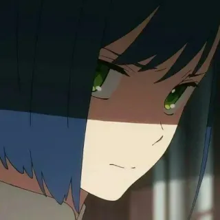 ✨ bd691b65 Ichigo Darling in the Franxx Аниме, Ичиго, Darling in the Franxx, женщина, портрет telegram sticker