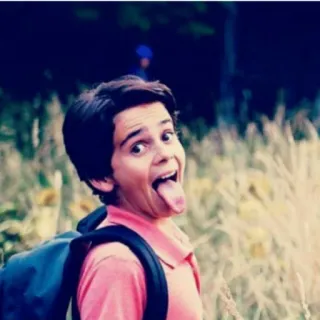 😜 7bae366c bobo, língua, mochila, criança, pessoa telegram sticker