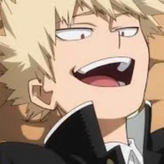 💥 40f08855 Bakugo Katsuki My Hero Academia 애니메이션, 캐릭터, 화난,  smug(자신만만), 자신감 있는, 영웅 telegram sticker
