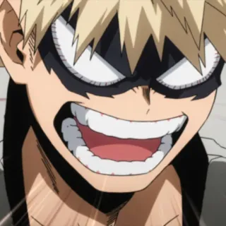 💥 7a9b8400 Bakugo My Hero Academia 바쿠고, 나의 히어로 아카데미아, 애니메이션, 만화, 캐릭터, 히어로, 화난 telegram sticker
