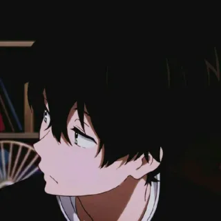 😒 41884ade Anime, Ragazzo, Manga, Personaggio, Animazione, capelli neri, profilo telegram sticker