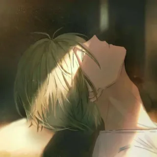 🙁 42b98240 Anime, Maschio, Ragazzo, Ritratto, Illustrazione, Arte telegram sticker