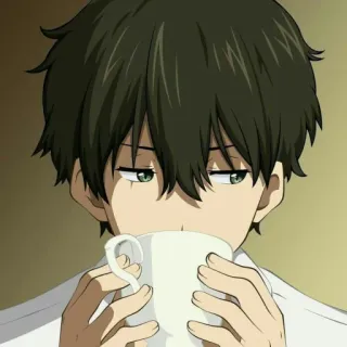 😏 4d510e50 Anime, Ragazzo, Carino, Tazza, Personaggio telegram sticker