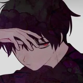 😒 556beb00 anime, cartone animato, personaggio, oscuro, ragazzo telegram sticker