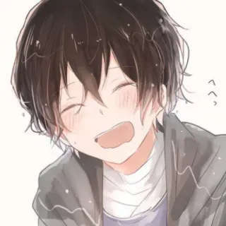 ☺ 803c1418 anime, ragazzo, sorridente, cartone animato, carino, illustrazione telegram sticker