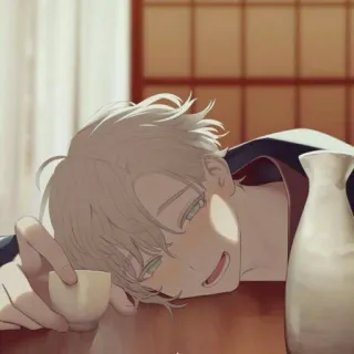 🤤 8c9aab59 Anime, Bere, Sakè, Relax, Giapponese, Illustrazione telegram sticker