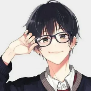 🤓 90955e09 Anime, Ragazzo, Occhiali, Personaggio, Cartone animato, Scolaro telegram sticker