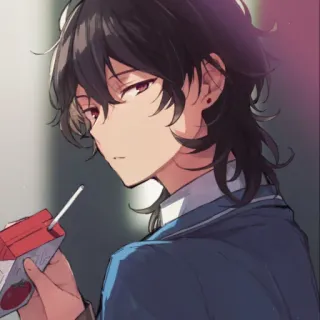 😒 a72dc6a8 Anime, Manga, Uniforme scolastica, Maschile, Bere, Cartone animato telegram sticker