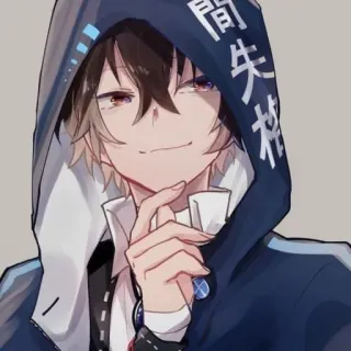 🤔 cd2e607b 人間失格 Anime, Manga, Felpa con cappuccio, Ritratto, Giapponese, Arte, Disegno telegram sticker