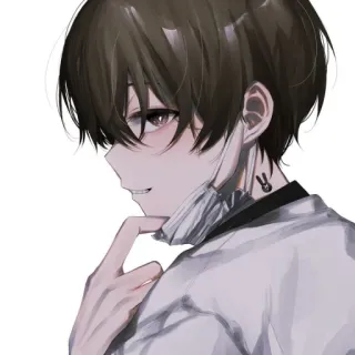 😏 f1ce825d Anime, Ragazzo, Personaggio, Arte, Illustrazione telegram sticker