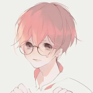 😶 fcf14fbc Anime, Sticker, Ragazzo, Carino, Kawaii, Occhiali, Arte telegram sticker