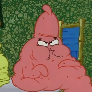 🍔 8a8a9d3e Patrick Star SpongeBob SquarePants Patrick Star, SpongeBob Schwammkopf, Cartoon, Pink, Wütend, Meme whatsapp sticker