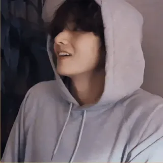 🐚 8ecb58ff person, hoodie, portrait, smiling telegram sticker