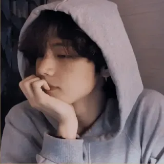 🐚 a7fd6d14 person, hoodie, portrait, clothing, casual, indoors, earrings telegram sticker